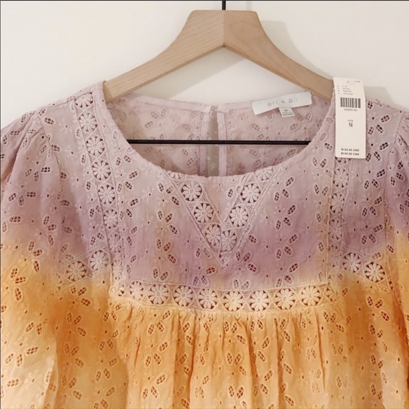 Anthropologie Daybreak Eyelet Peasant Blouse - Picture 6 of 11